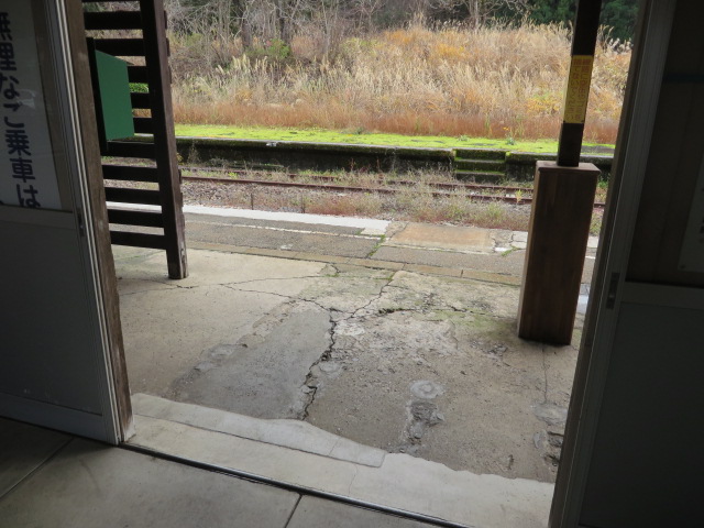越後岩沢駅の改札口があった場所です。